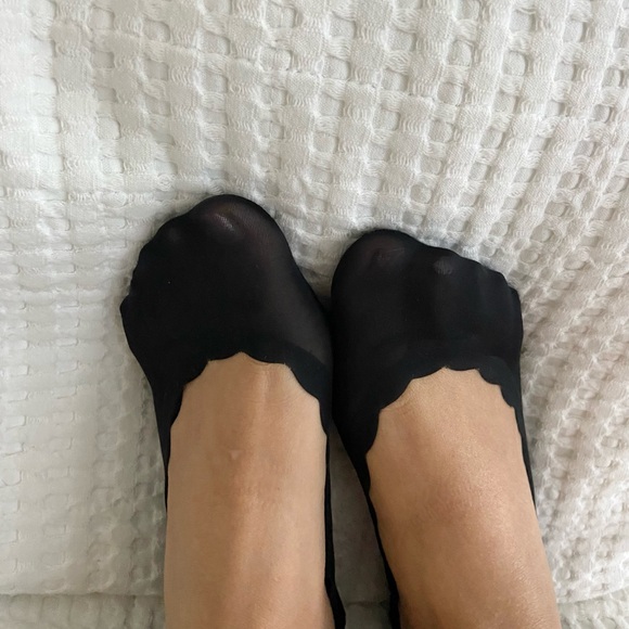 Comfy black sheer women’s no show non slip socks - Picture 3 of 4